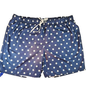 Peyton and Parker Mens 4XL Swim Trunks Navy Stars Mesh Lined Big Tall 22” Shorts